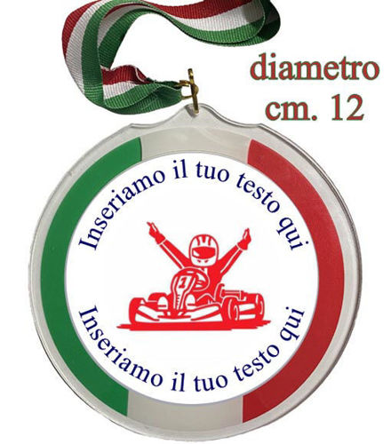 Immagine di MEDAGLIONE IN PLEX GOKART Ø mm. 120