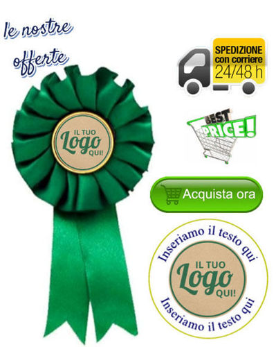 Immagine di COCCARDA VERDE ECONOMICA - Art. 7471G