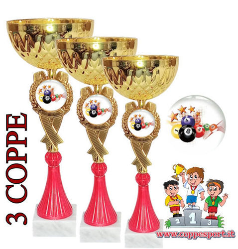 Immagine di SERIE 3 COPPE BILIARDO - Art. 452/S3