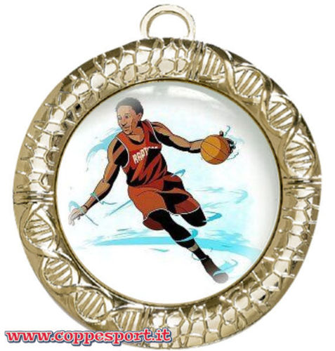 Immagine di MEDAGLIONE BASKET - diametro mm.70