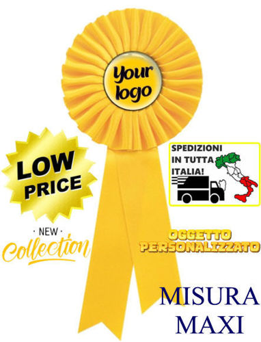 Immagine di COCCARDA GIALLO MAXI - Art. 7460/Y