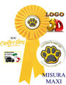 Immagine di COCCARDA GIALLO MAXI - Art. 7460/Y
