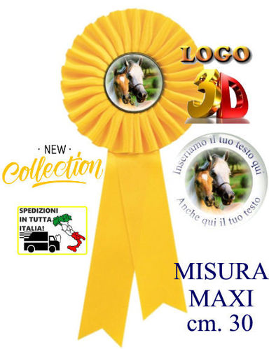 Immagine di COCCARDA GIALLO MAXI - Art. 7460/Y