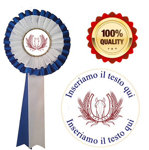 Immagine di COCCARDA MAXI BLU/BIANCO - Art. 7420/BW